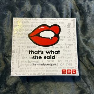 that’s what she said card game